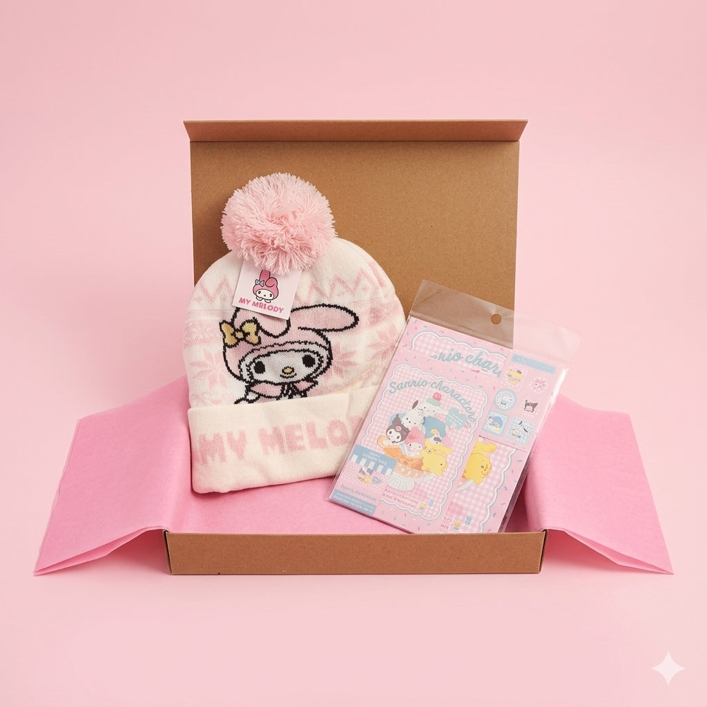 My Melody Pink Beanie & Letter Set Gift Bundle