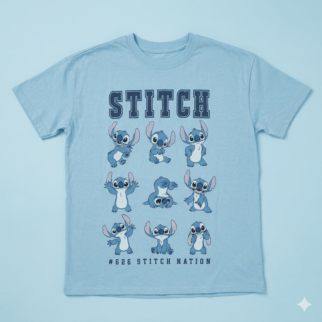 Stitch Nation T-Shirt & Sticky Set Gift Bundle