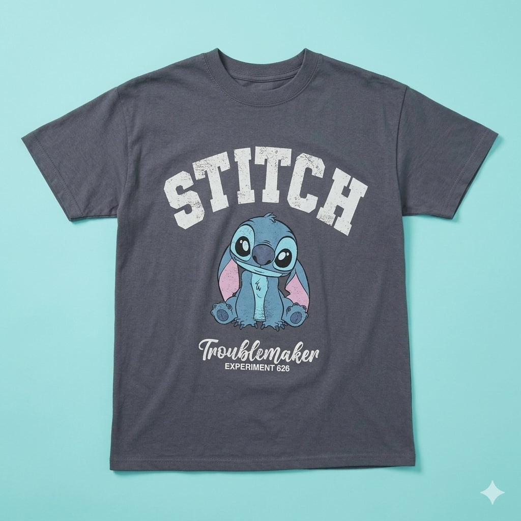 Stitch Troublemaker T-Shirt Sticky Set Gift Bundle