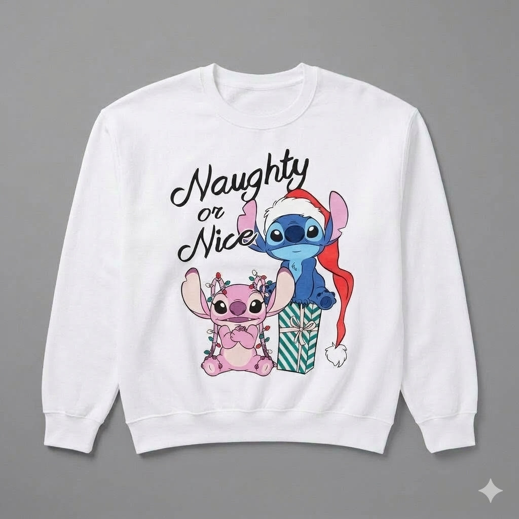 Stitch & Angel Naughty or Nice Sweatshirt Signature Box