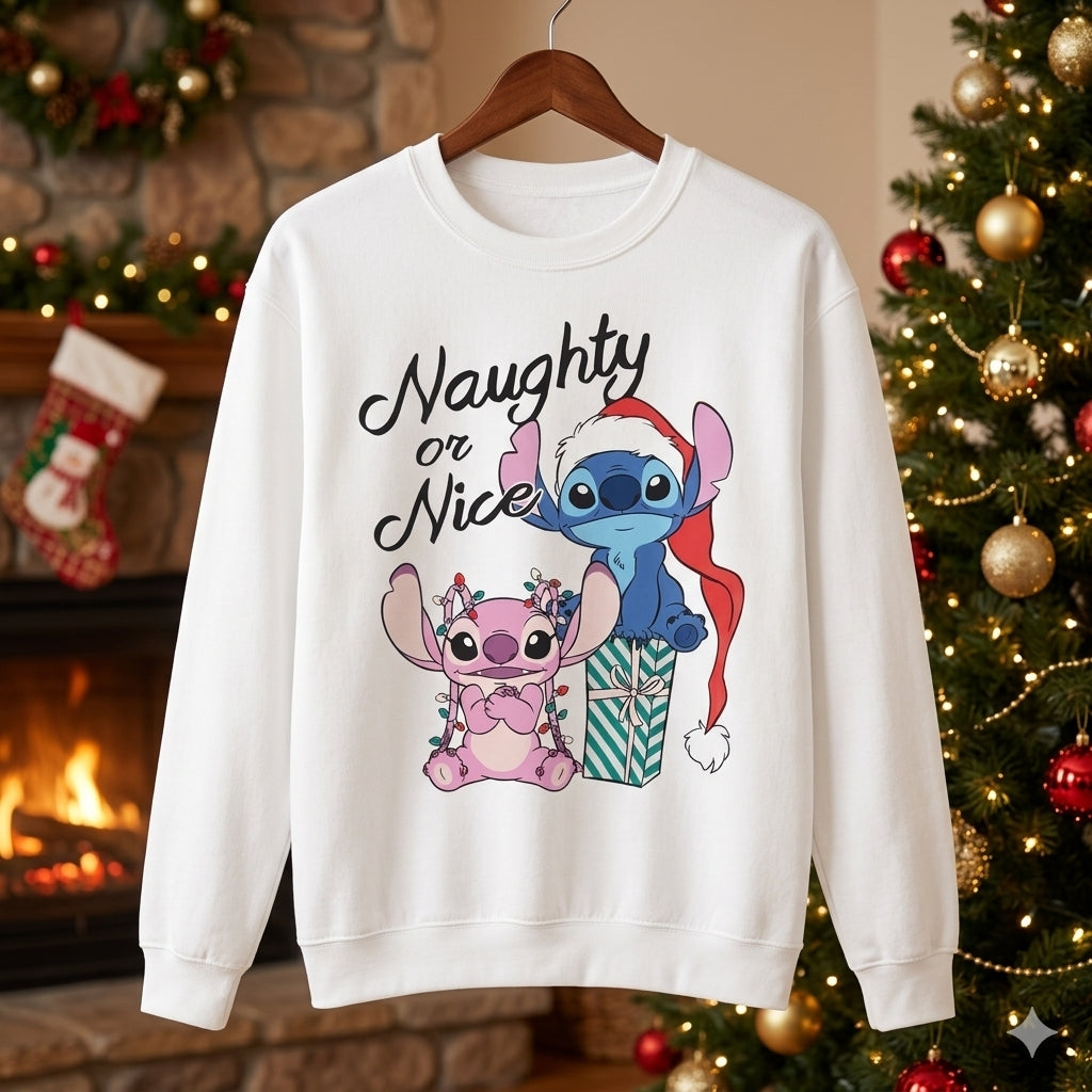 Stitch & Angel Naughty or Nice Sweatshirt Signature Box
