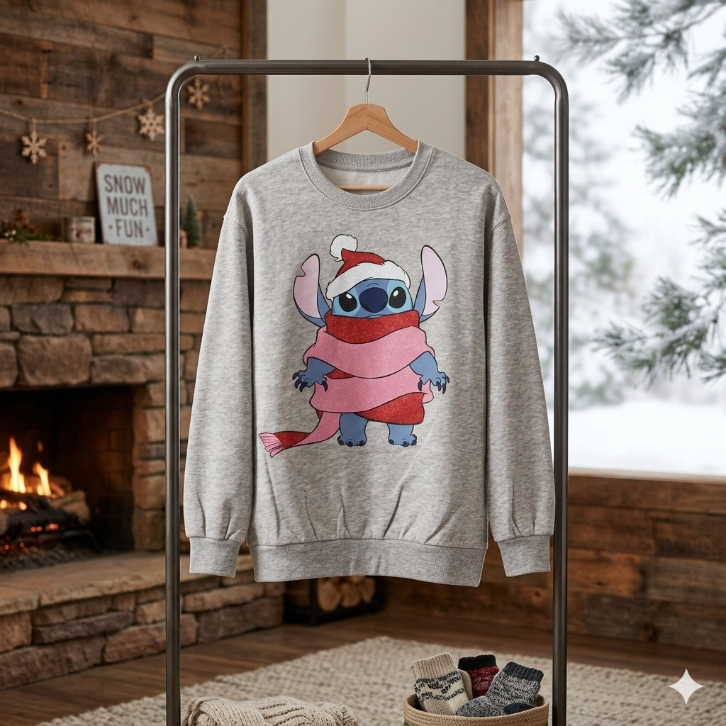 Stitch Santa Fleece Sweatshirt Signature Box