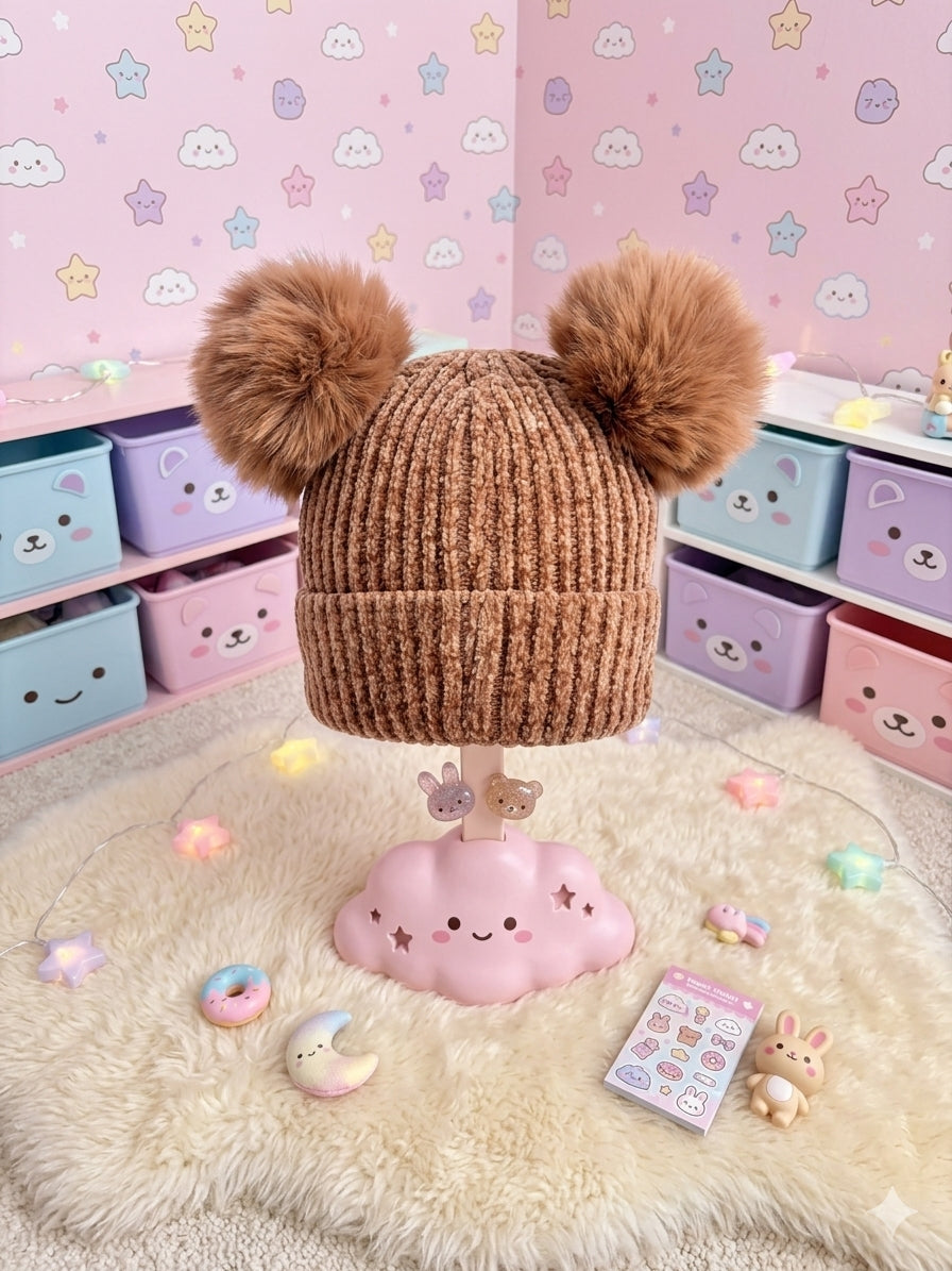 Ribbed Chenille Critter Beanie Signature Box