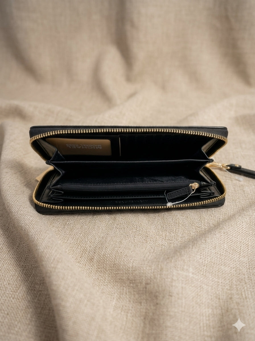 Michael Kors Jet Set Travel Large Pebbled Leather Wristlet