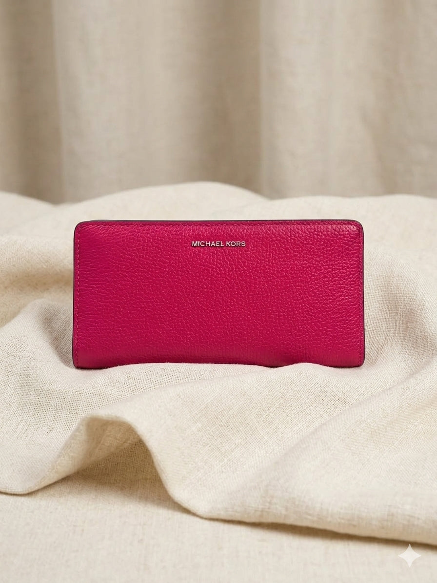 Michael Kors Bryant Large Pebbled Leather Snap-Front Wallet