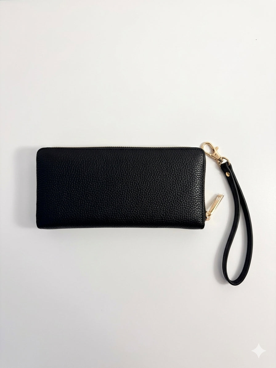 Michael Kors Jet Set Travel Large Pebbled Leather Wristlet