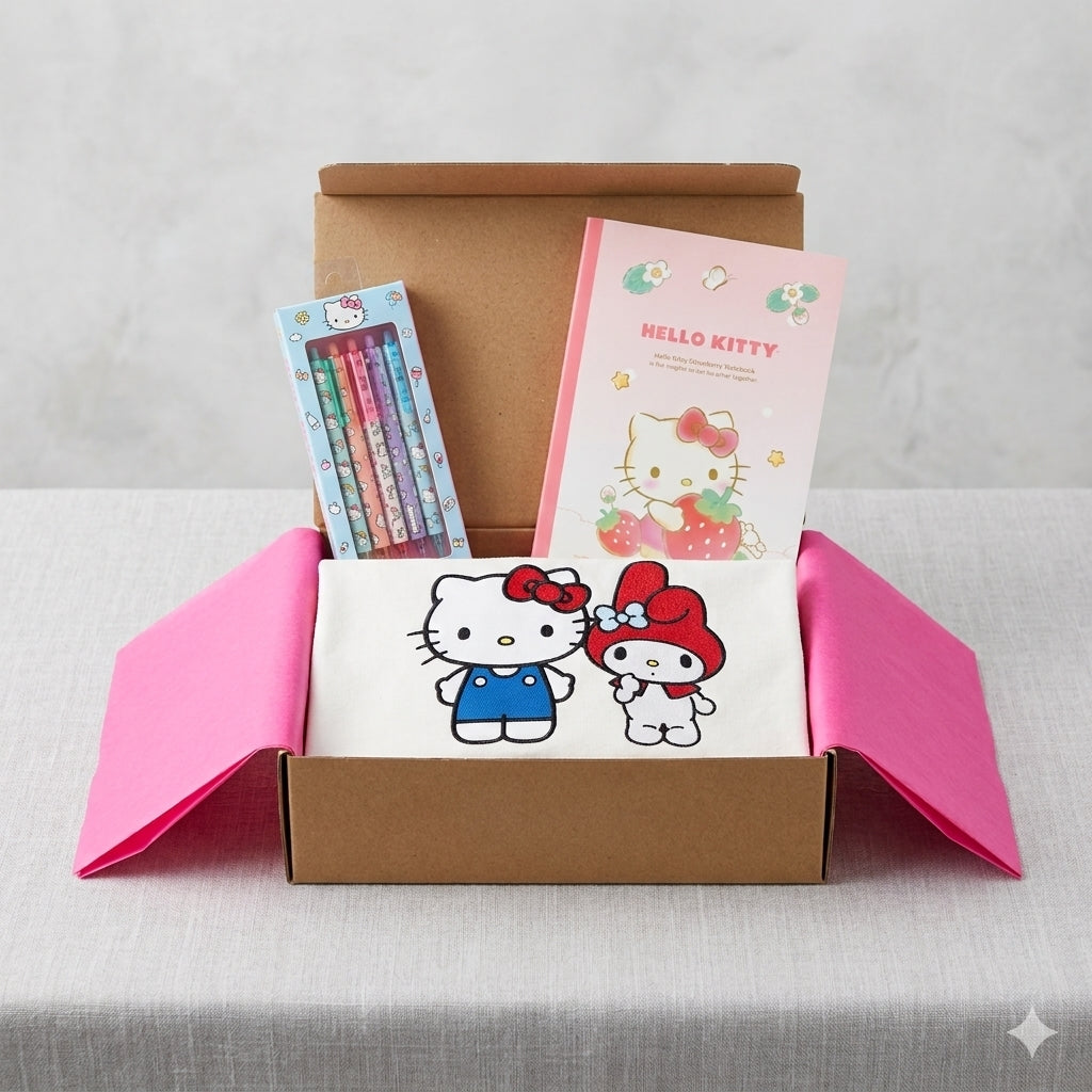 Hello Kitty & Friends T-Shirt & Stationery Trio Set Gift Bundle