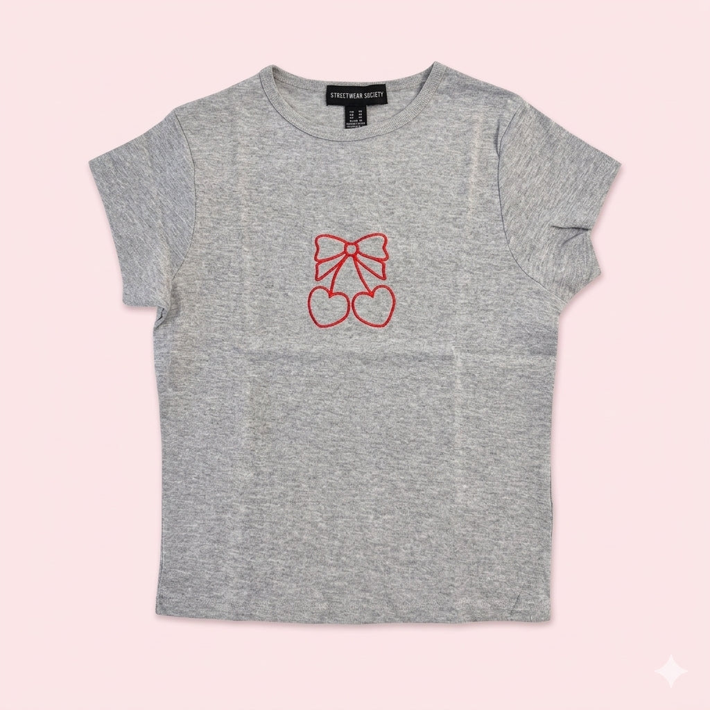 Graphic Ribbed Fitted T-Shirt Signature Box